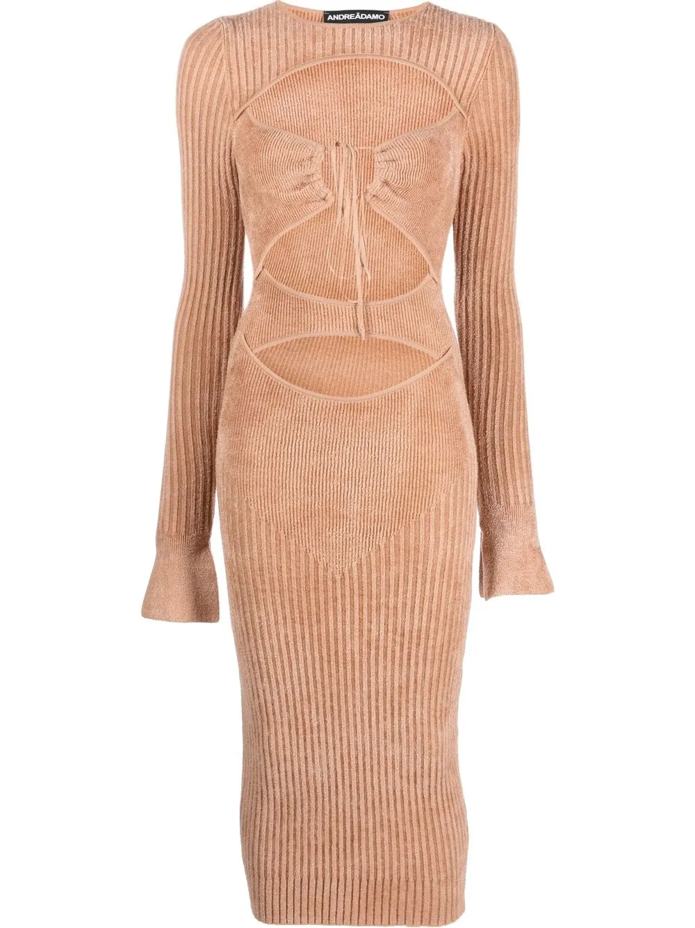 andre-damo-ribbed-knit-velvet-midi-dress-with-cut-out-in-beige-modesens