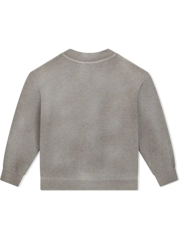 Distressed crew neck sweater best sale