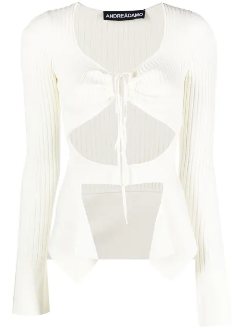 ANDREĀDAMO asymmetric cut-out top