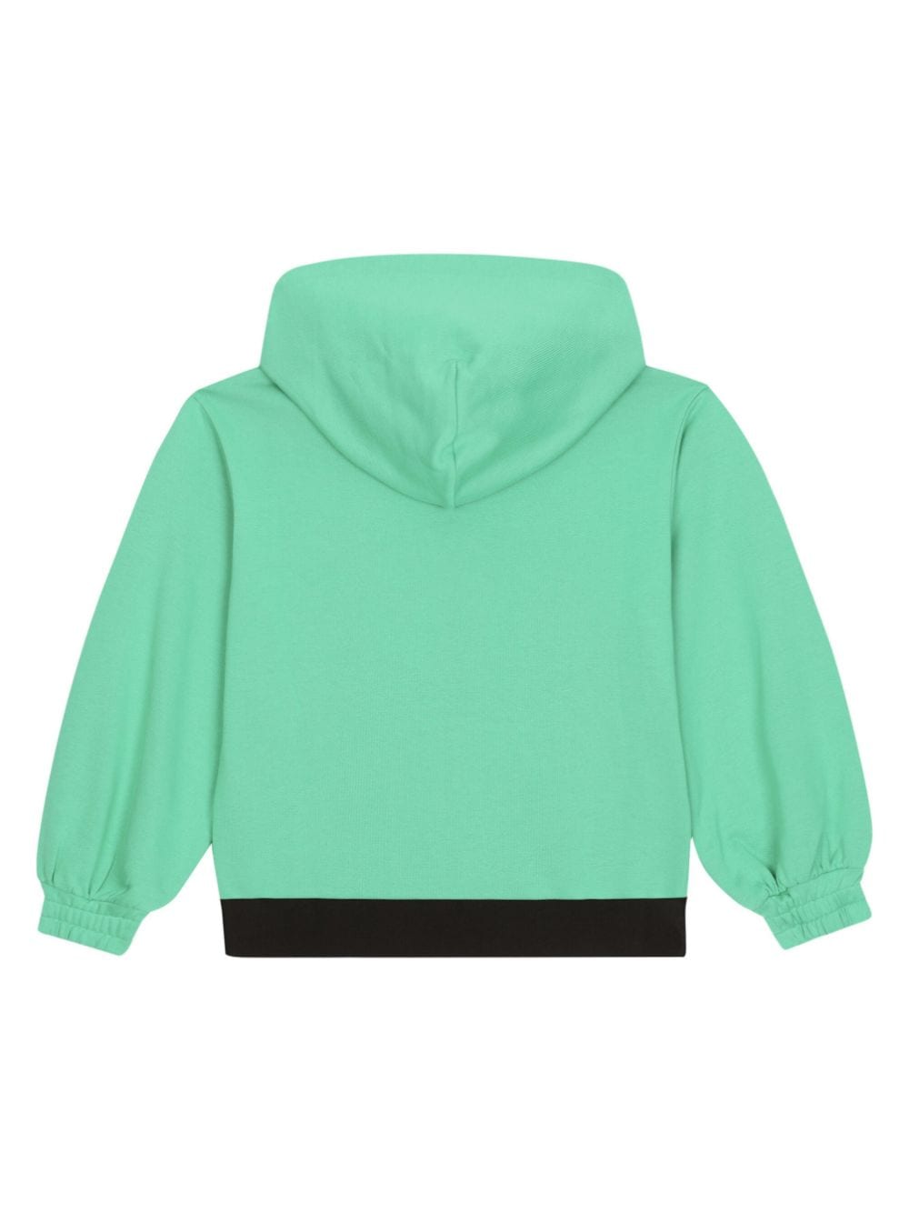 Shop Dolce & Gabbana Logo-underband Zip-up Hoodie In Green