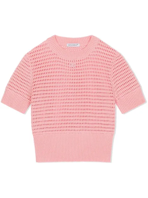 Dolce & Gabbana Kids knitted cotton top
