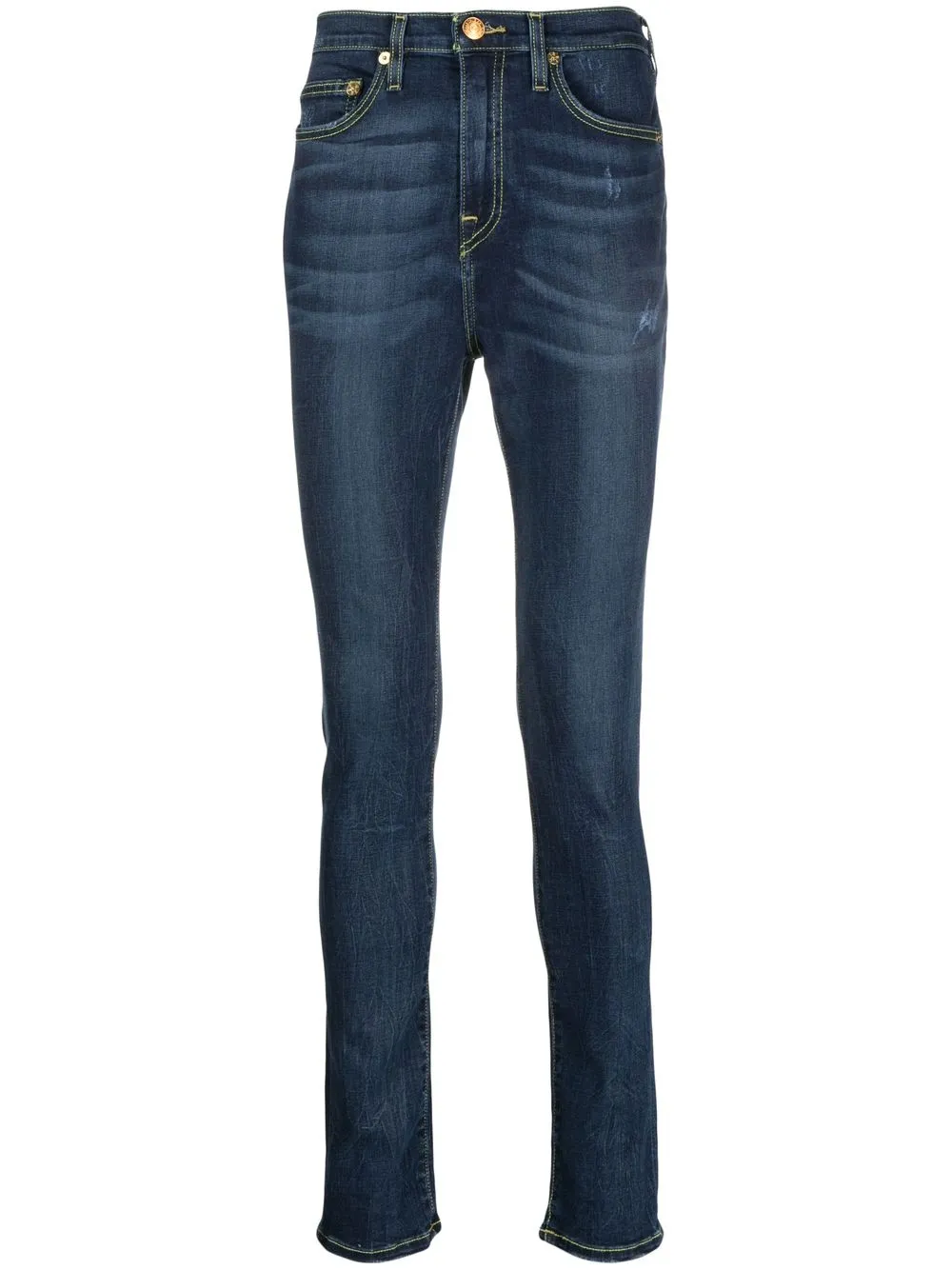 

True Religion skinny jeans con efecto lavado - Azul