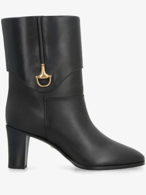 Gucci Half Horsebit leather ankle boots