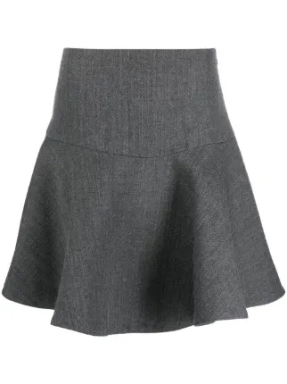 Jil Sander A-line Flared Wool Mini Skirt - Farfetch