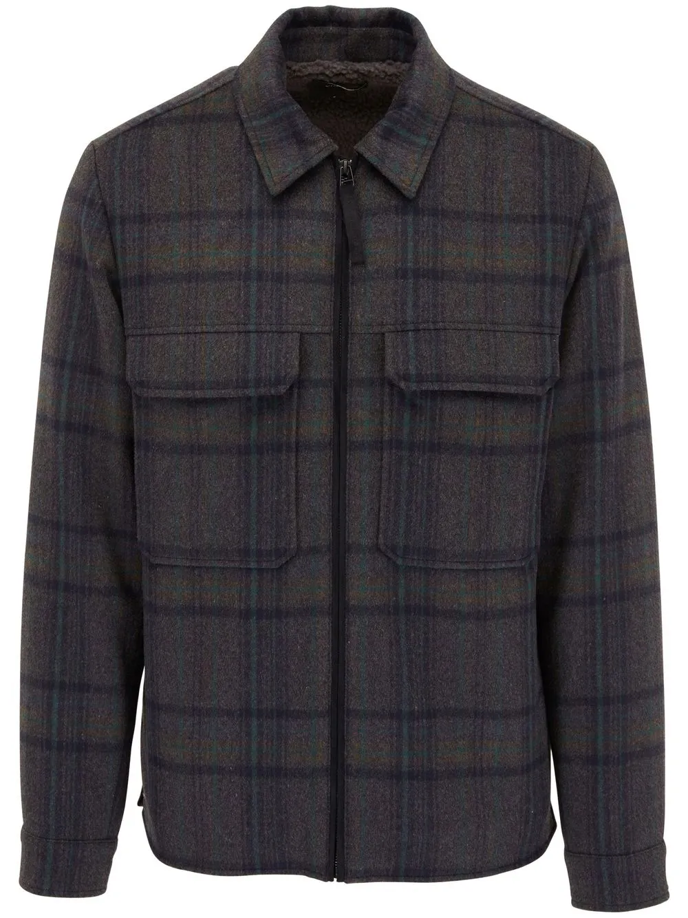 

Vince checked shirt jacket - Grey