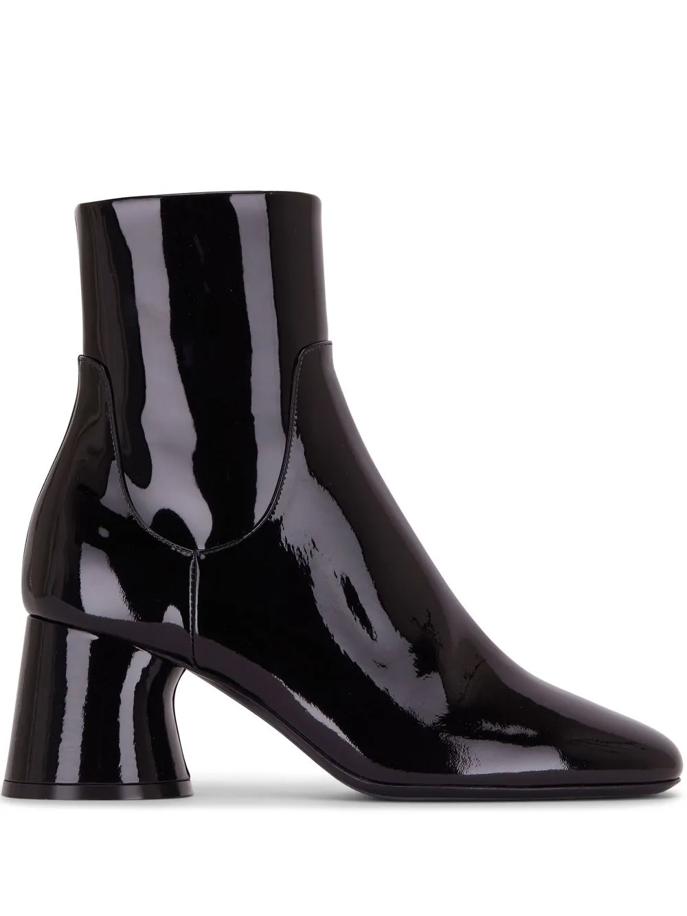 

KHAITE patent calf-leather ankle boots - Black