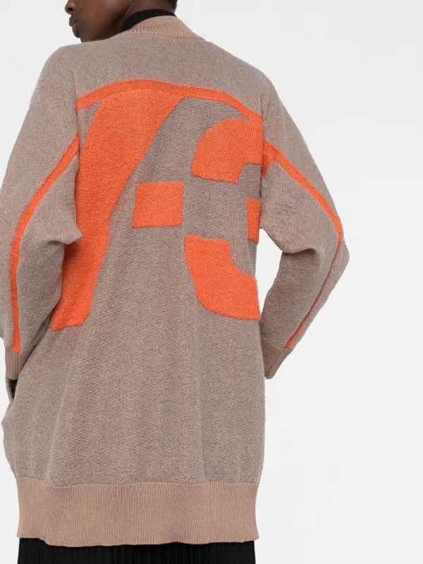 Y-3 logo-jacquard Cardigan | Neutrals | FARFETCH