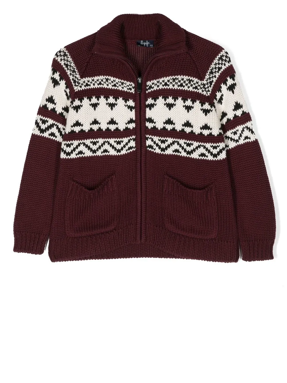 

Il Gufo patterned intarsia knit jumper - Red