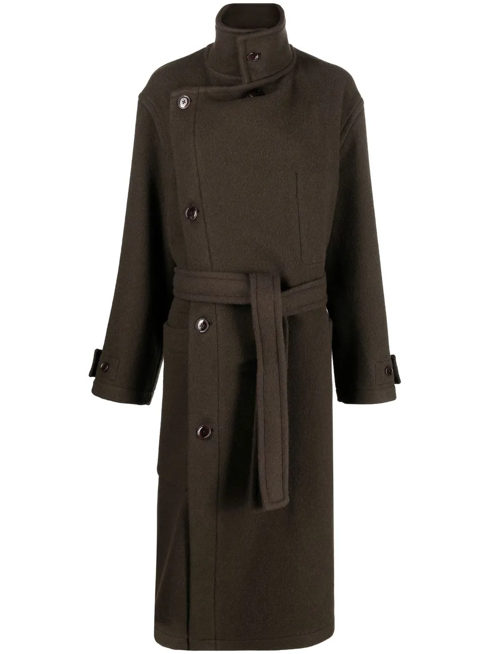 

Lemaire belted single-breasted coat - Green
