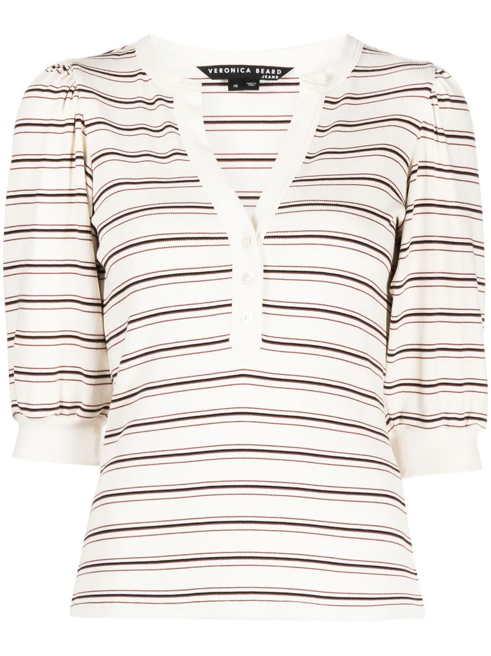 

Veronica Beard Amity stripe-print top - Neutrals