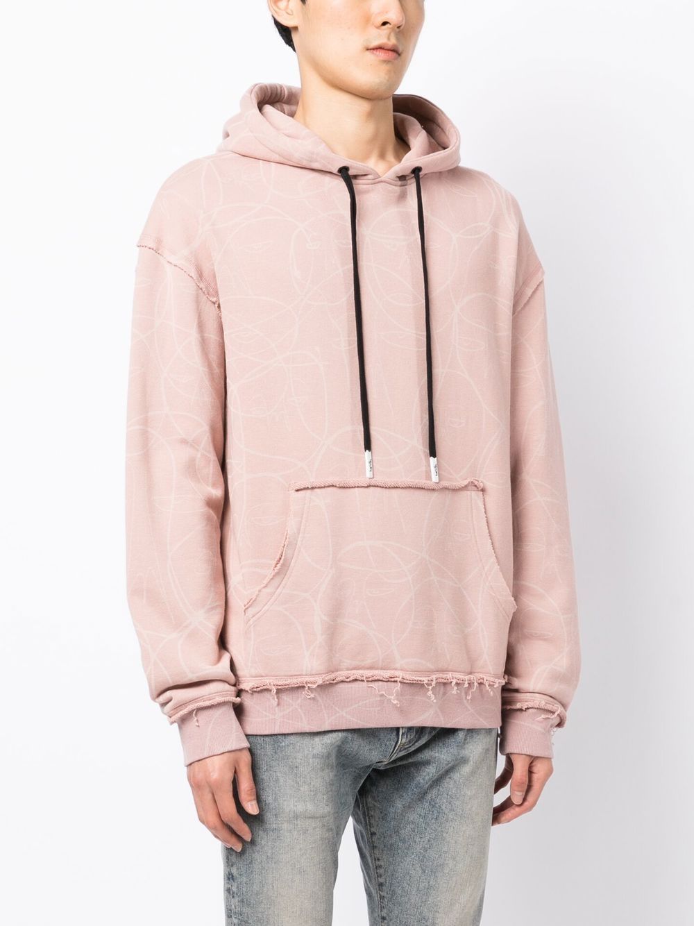 haculla laser drawstring hoodie - pink