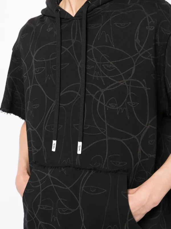 Haculla Laser short-sleeve Hoodie | Black | FARFETCH IN 