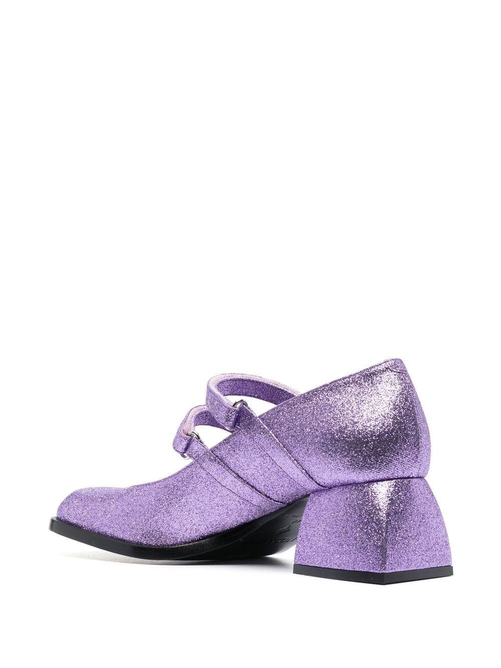 Shop Nodaleto Bacara 55mm Glitter Mary-jane Shoes In Purple