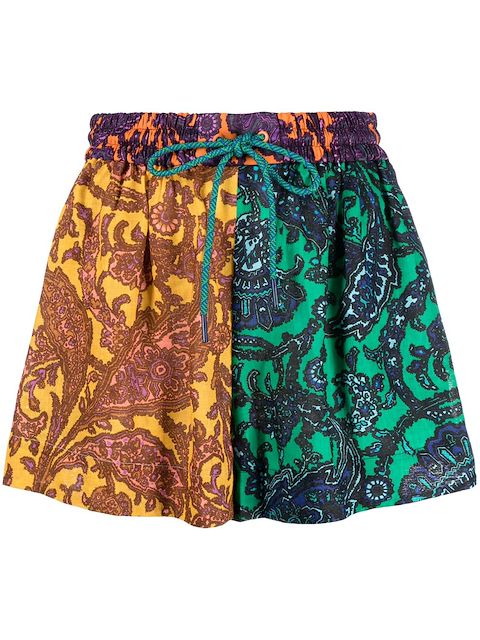 ZIMMERMANN Tiggy patchwork linen shorts
