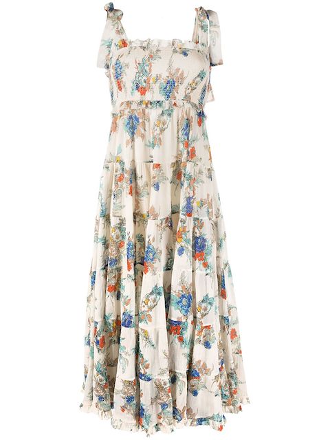 ZIMMERMANN robe sans manches à fleurs