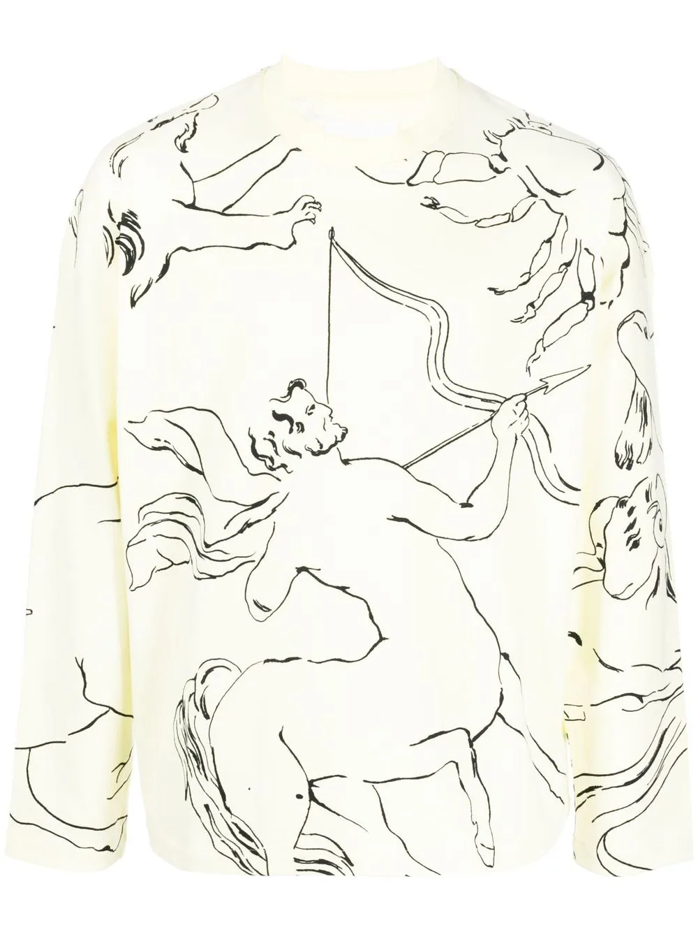 

Jil Sander graphic-print long-sleeved T-shirt - Yellow