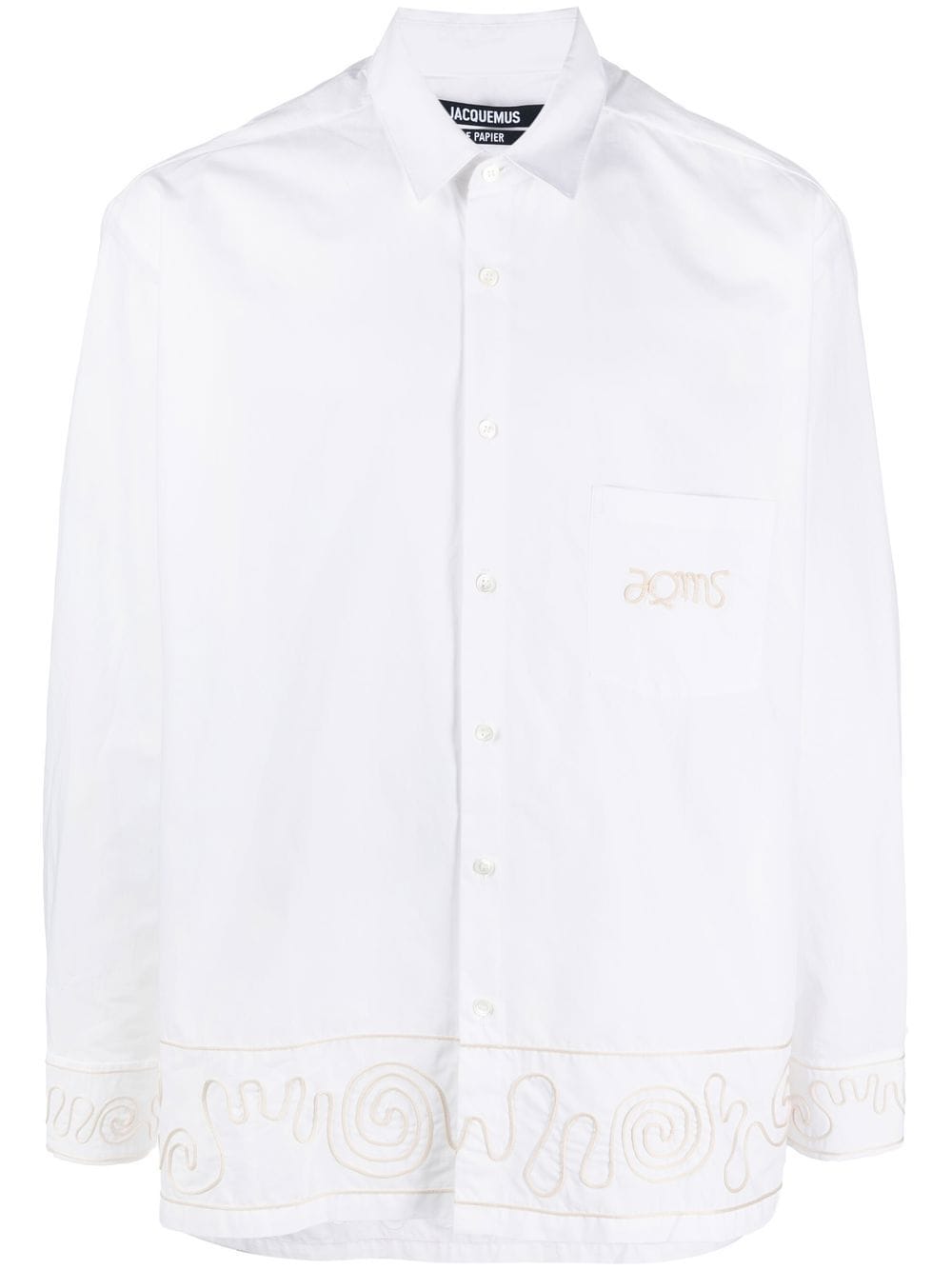 Image 1 of Jacquemus embroidered design long-sleeve shirt