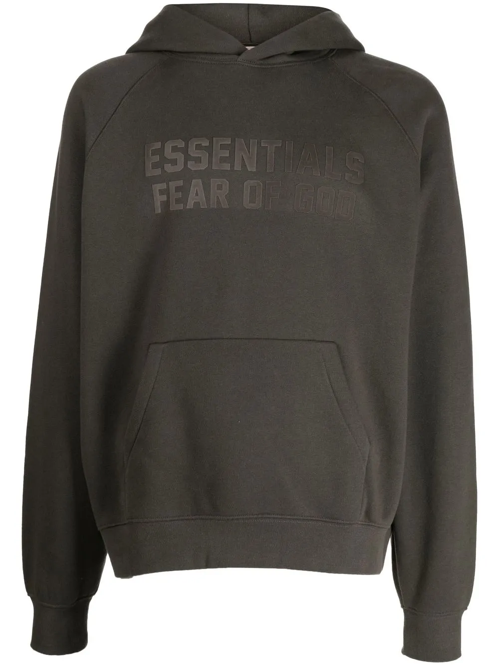 

FEAR OF GOD ESSENTIALS logo-print hoodie - Grey