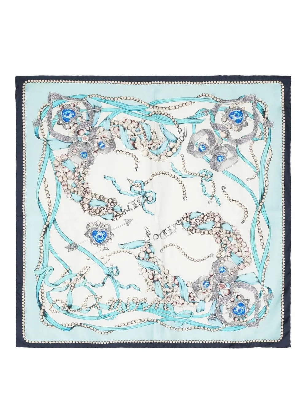 

Lanvin graphic-print silk scarf - Blue