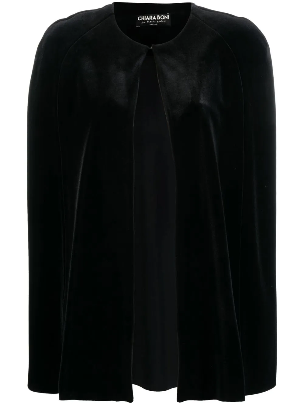 

CHIARA BONI La Petite Robe slit-sleeve velvet cape - Black