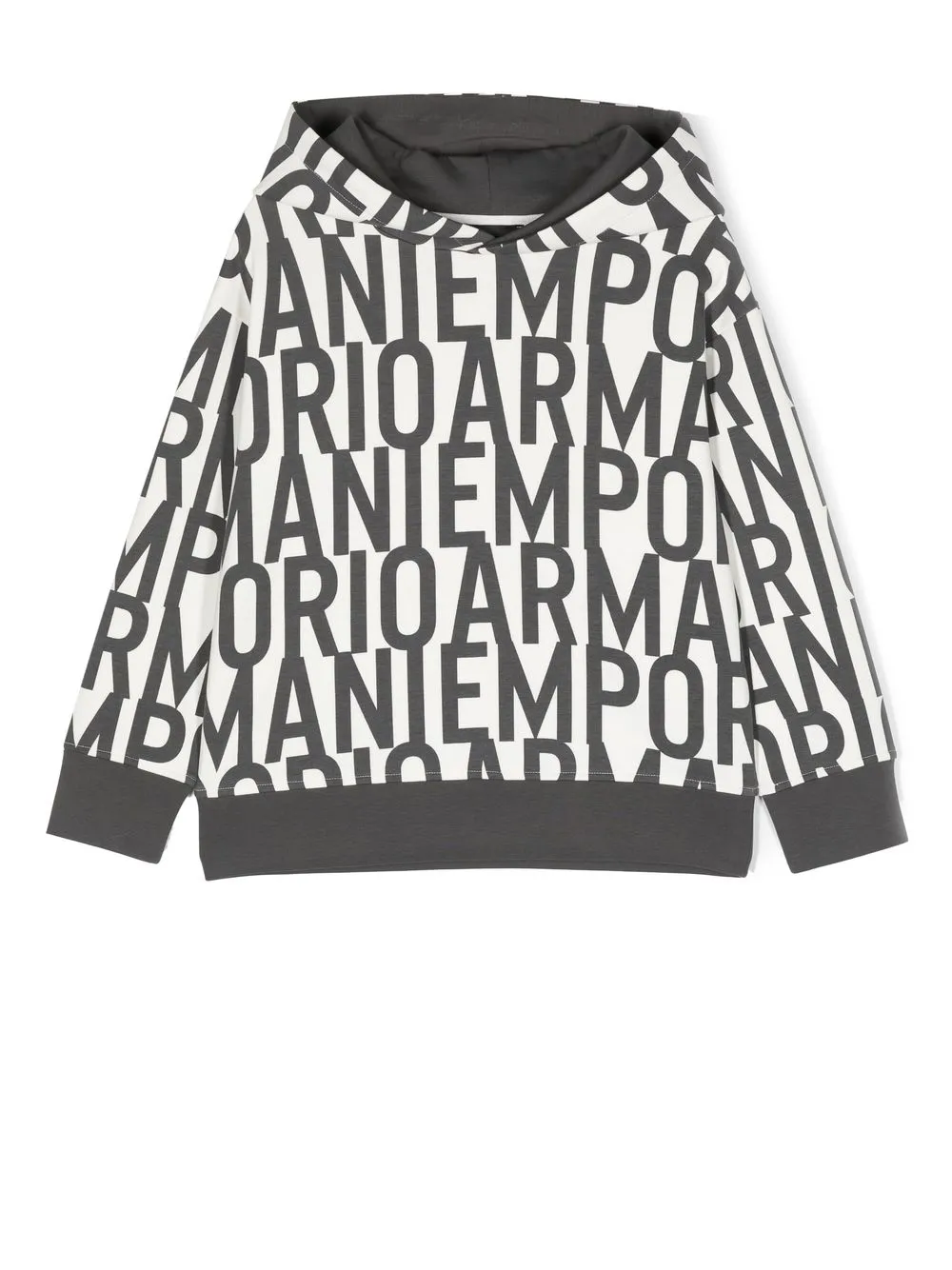 

Emporio Armani Kids hoodie con logo estampado - Blanco