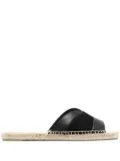 Castañer crossover-strap flat espadrilles - Black