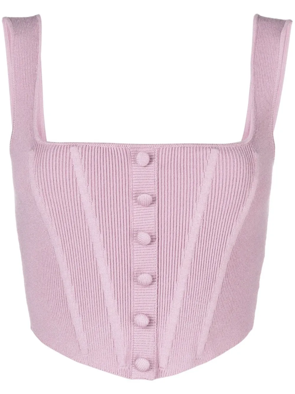 

Danielle Guizio cropped corset knitted top - Pink