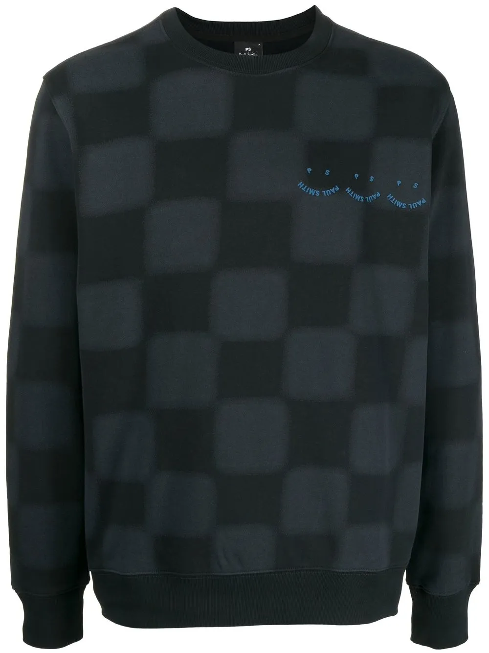 

PS Paul Smith checkerboard-pattern knit jumper - Black