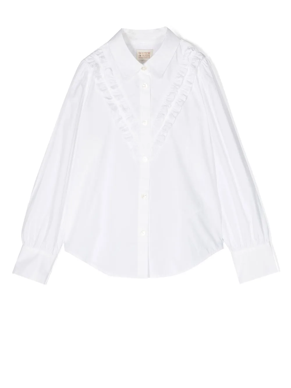 

Scotch & Soda ruffle-trimmed shirt - White