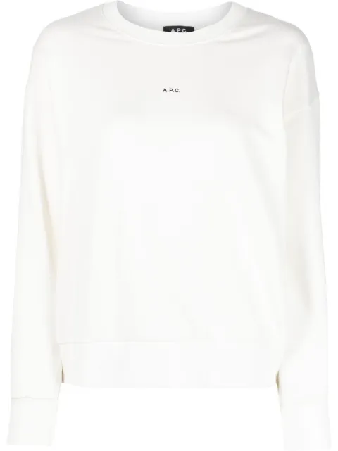A.P.C. logo-print long-sleeved T-shirt