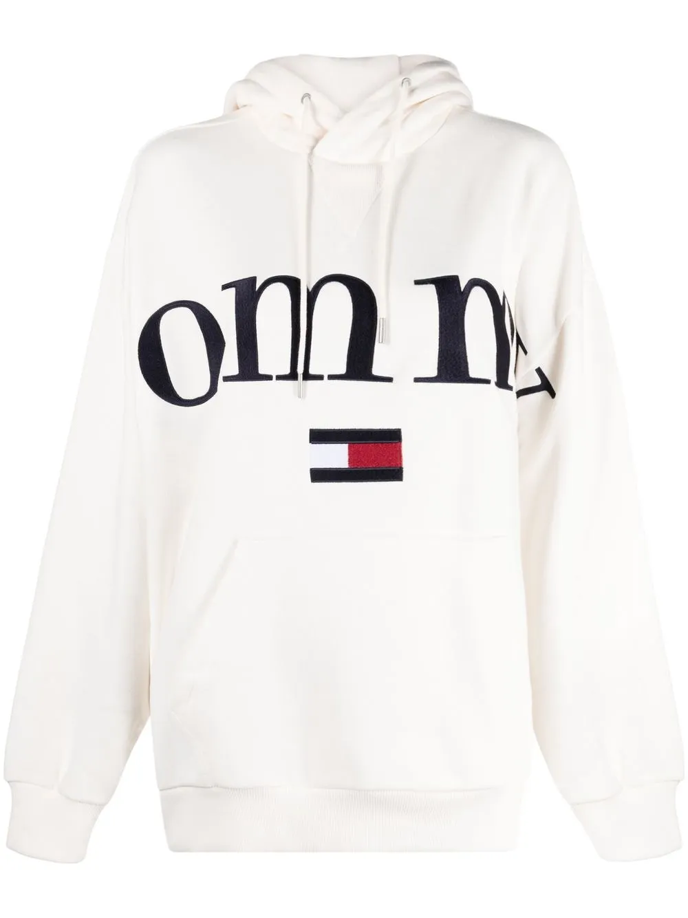 

Hilfiger Collection hoodie oversize con logo estampado - Blanco