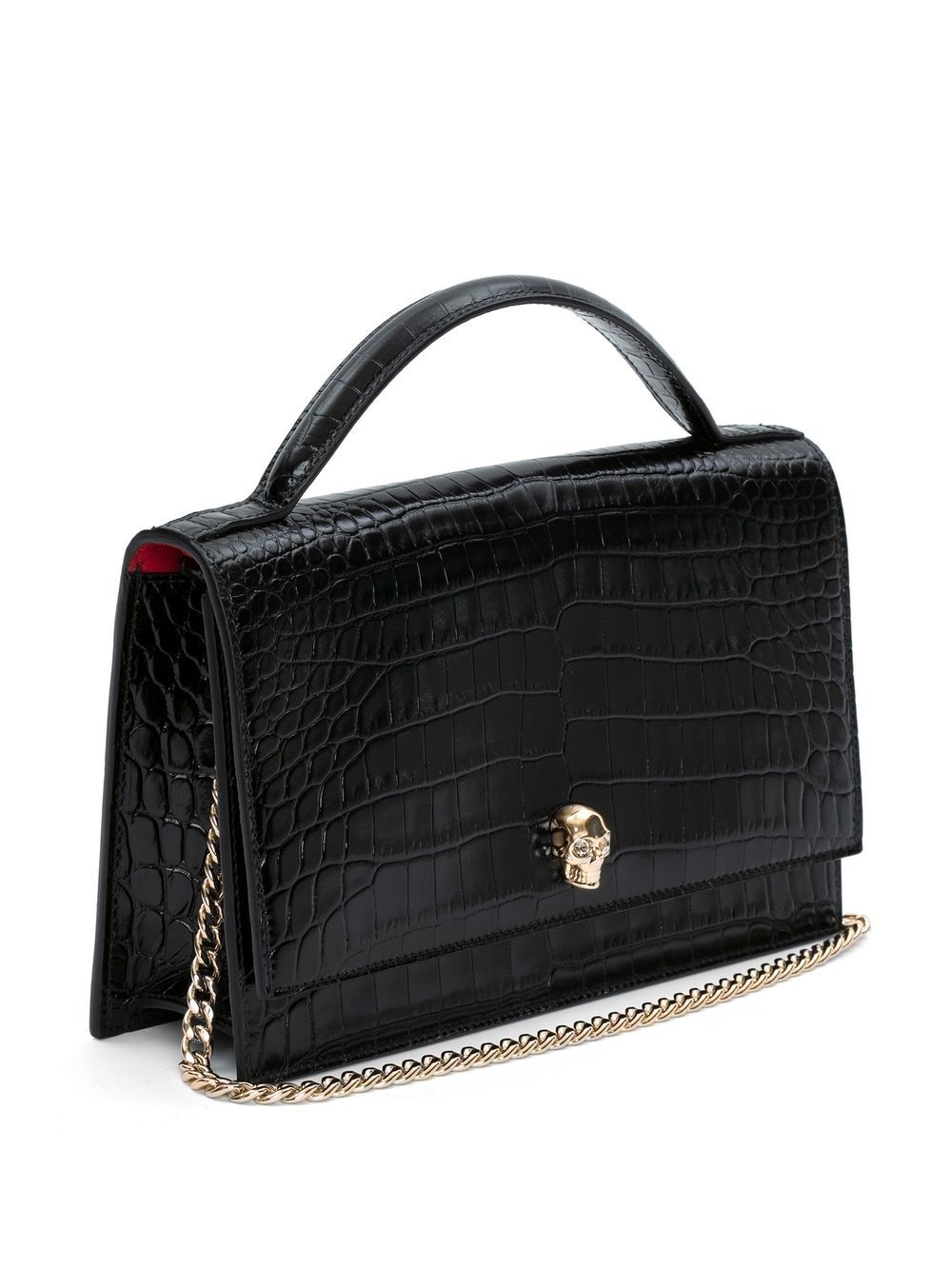 Alexander McQueen Skull crocodile-embossed Shoulder Bag - Farfetch