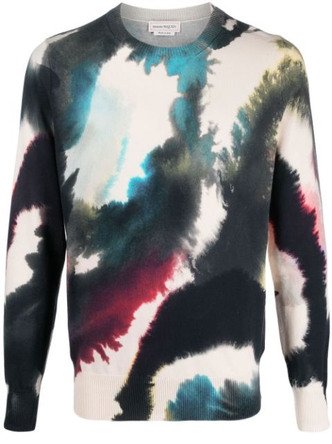 Alexander McQueen abstract-print sweatshirt Men