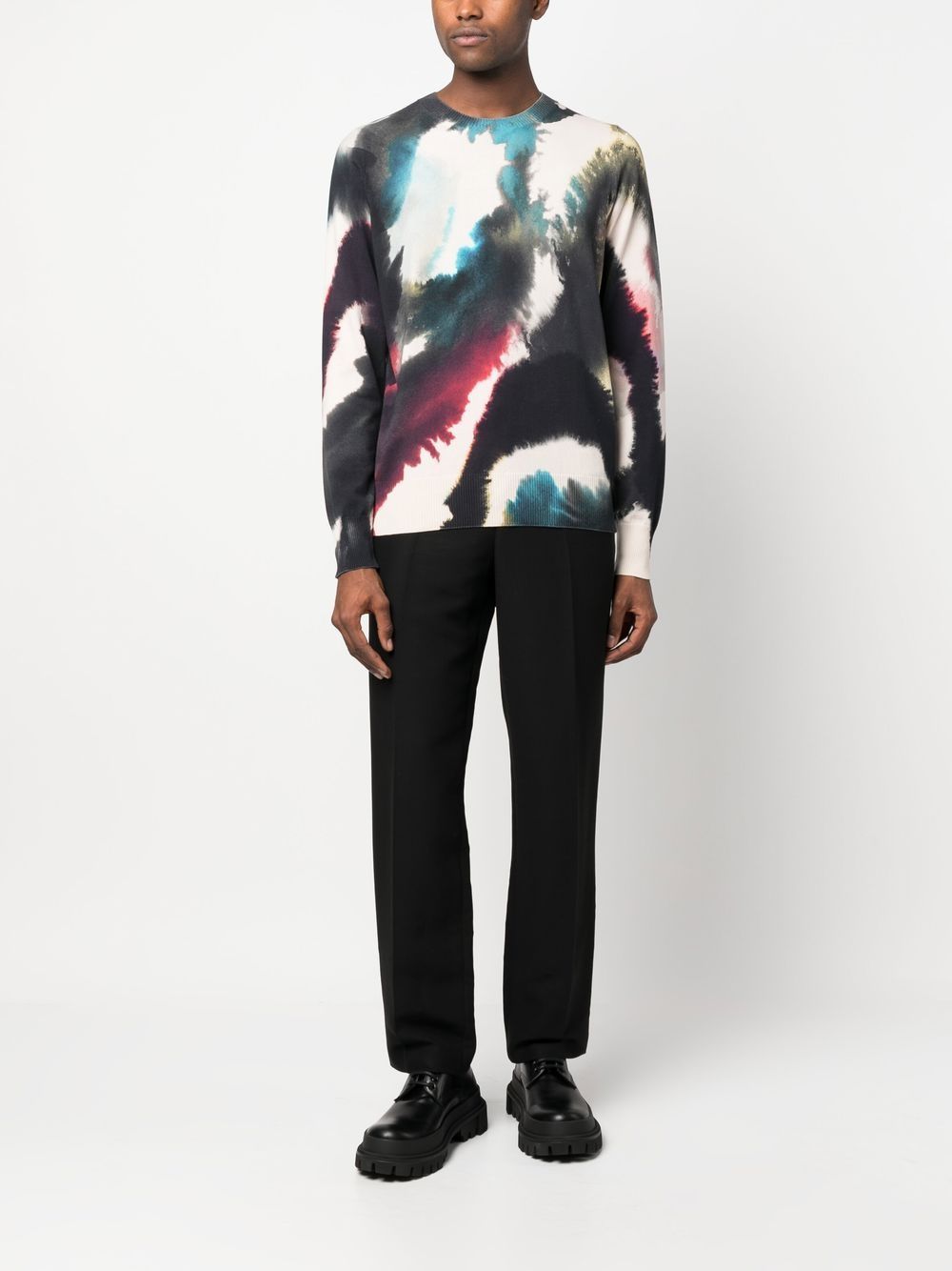 Alexander McQueen abstract-print sweatshirt - Black