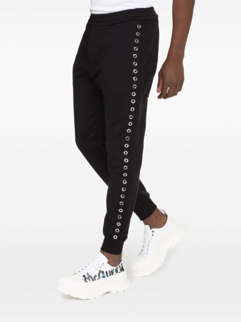 eyelet-detail track pants