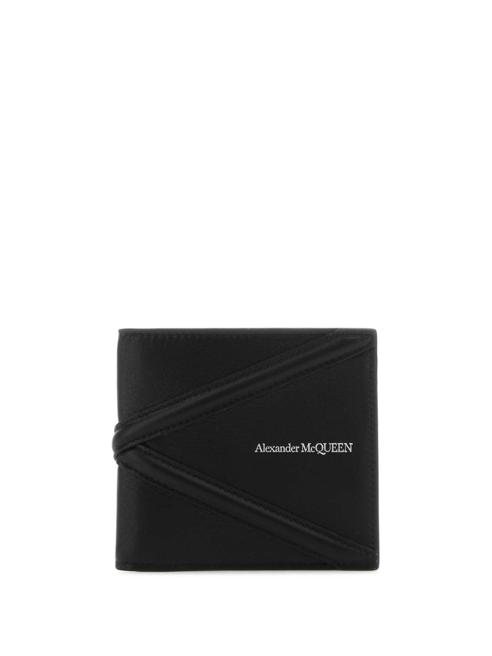 logo-plaque leather wallet