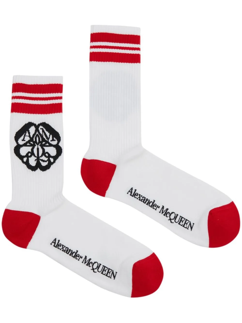 

Alexander McQueen calcetines con logo bordado - Blanco