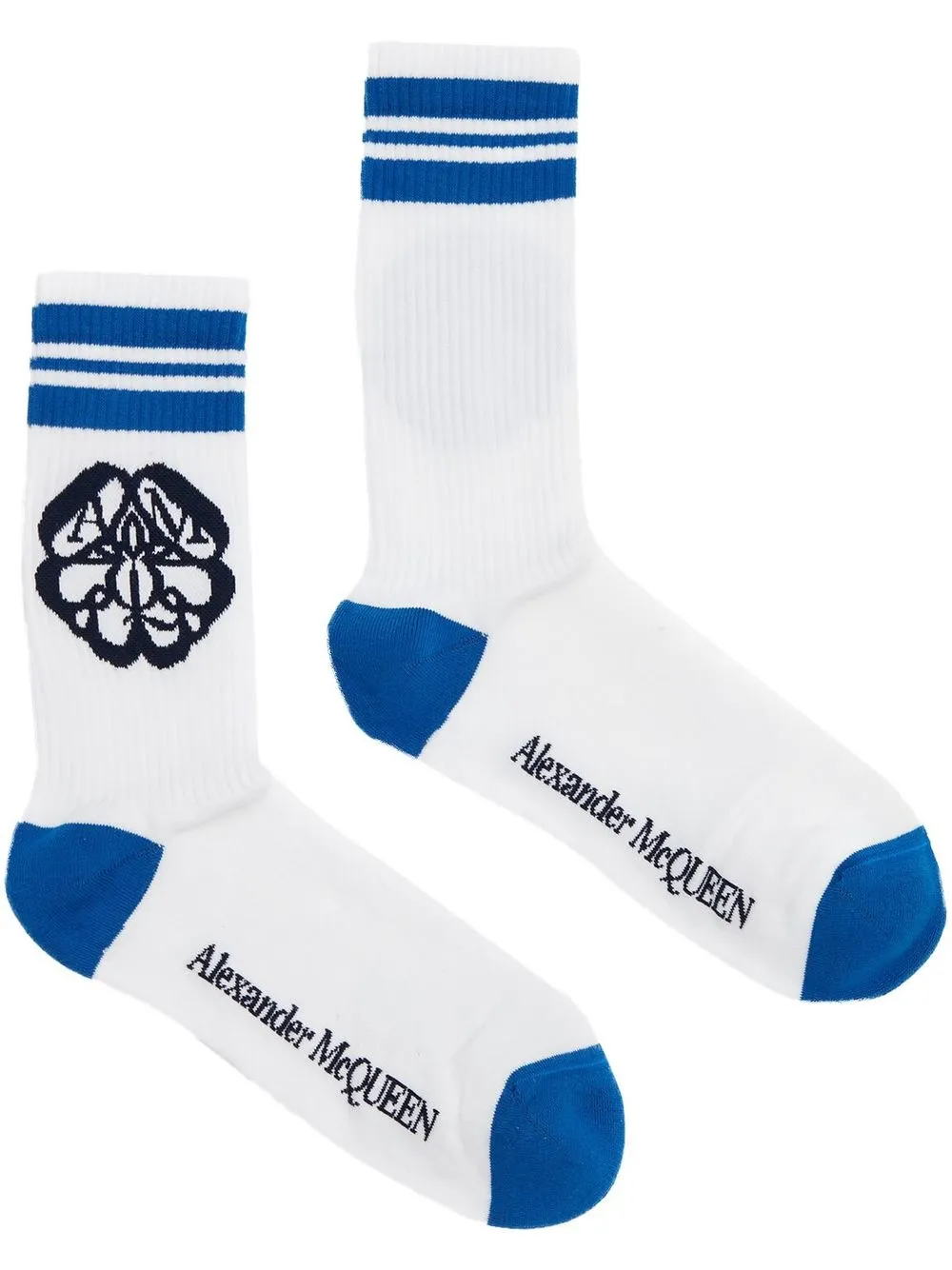 

Alexander McQueen logo-embroidered ankle socks - White