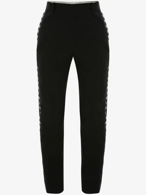 Alexander McQueen pantalones slim con detalle de ojales
