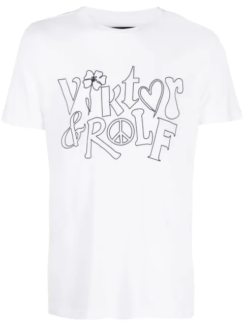 Viktor & Rolf logo-print cotton-blend T-shirt