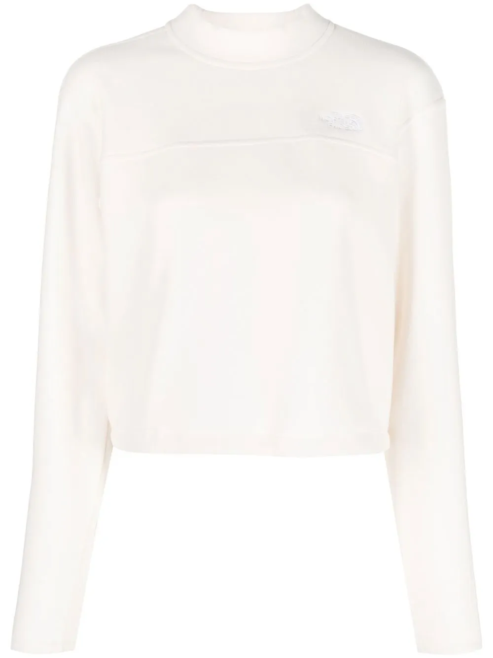 

The North Face embroidered-logo cropped jumper - Azul