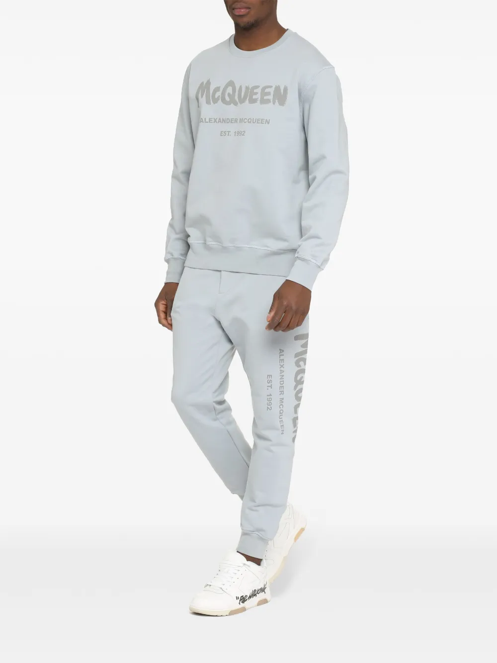 Alexander McQueen Sweater met logoprint - Grijs