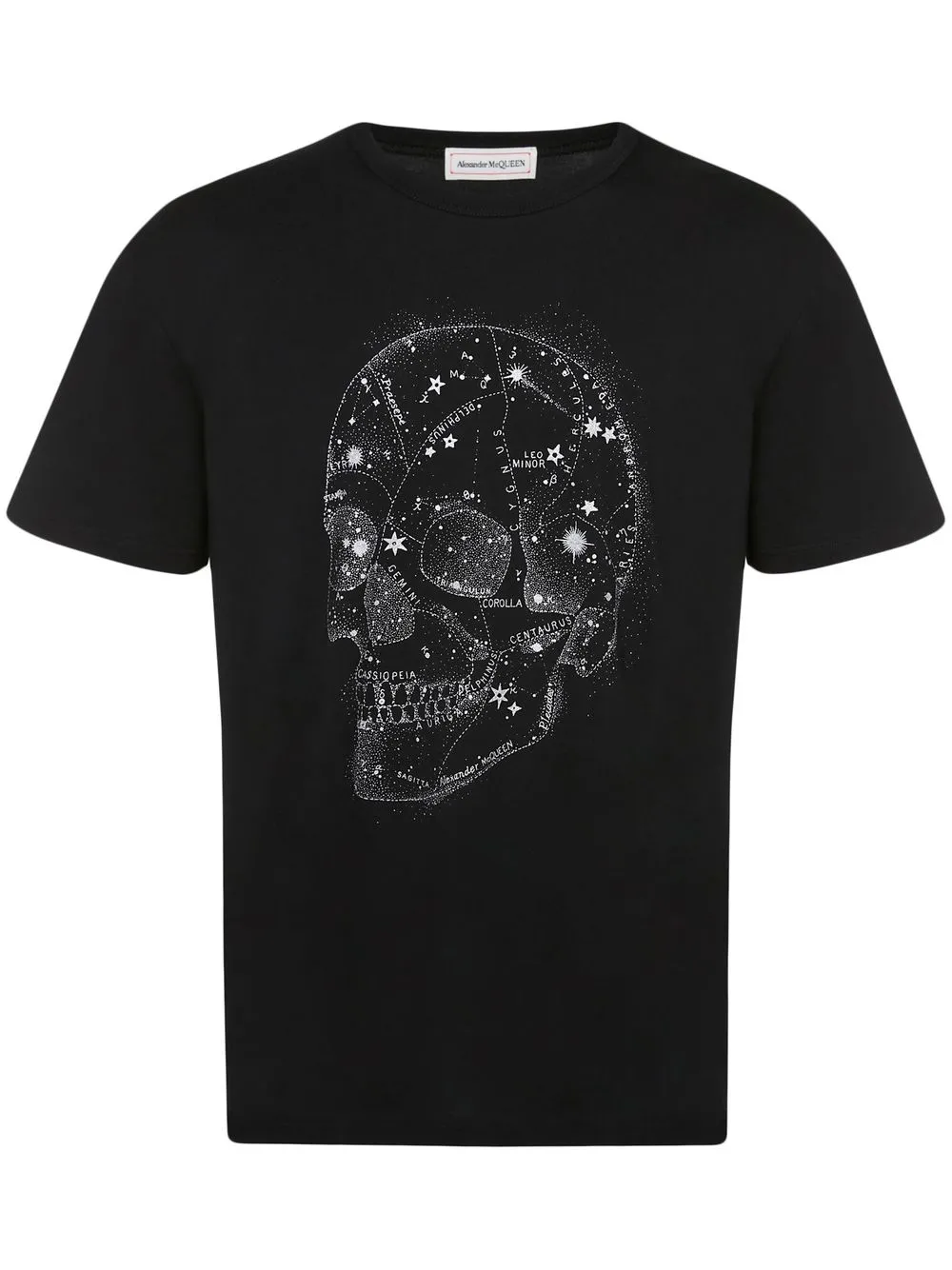 Shop Alexander Mcqueen Skull-print T-shirt In 0901 -black/silver