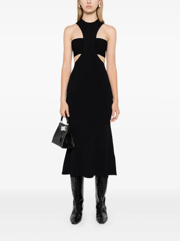 【送料&関税込】Alexander McQueen Dress Day Alexander McQueen Black White & Blue Print Dress sz 8 l