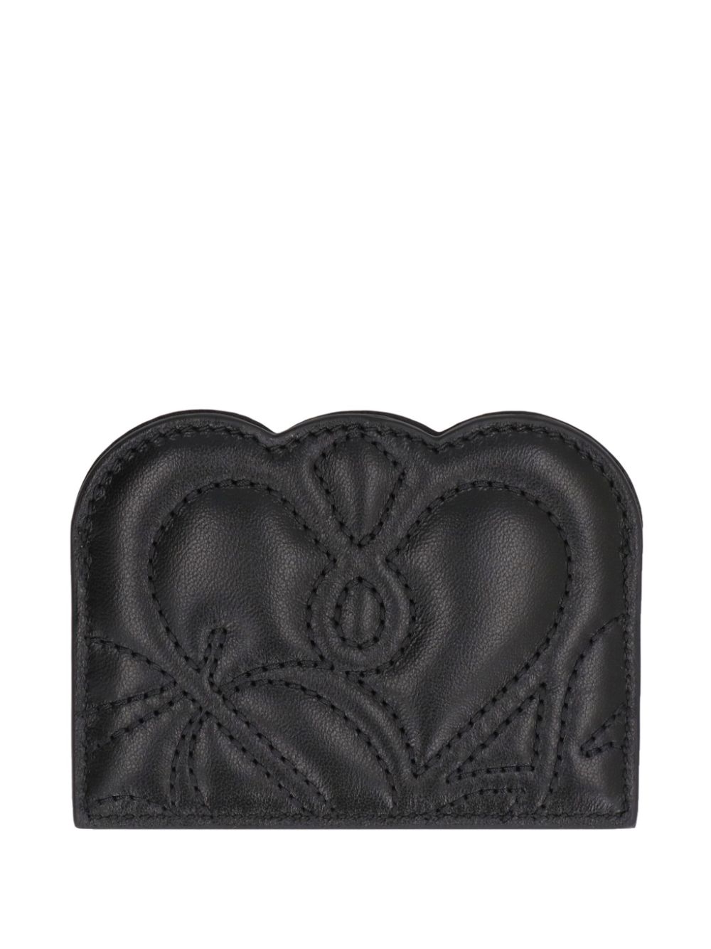 Alexander McQueen Seal logo quilted cardholder - Black