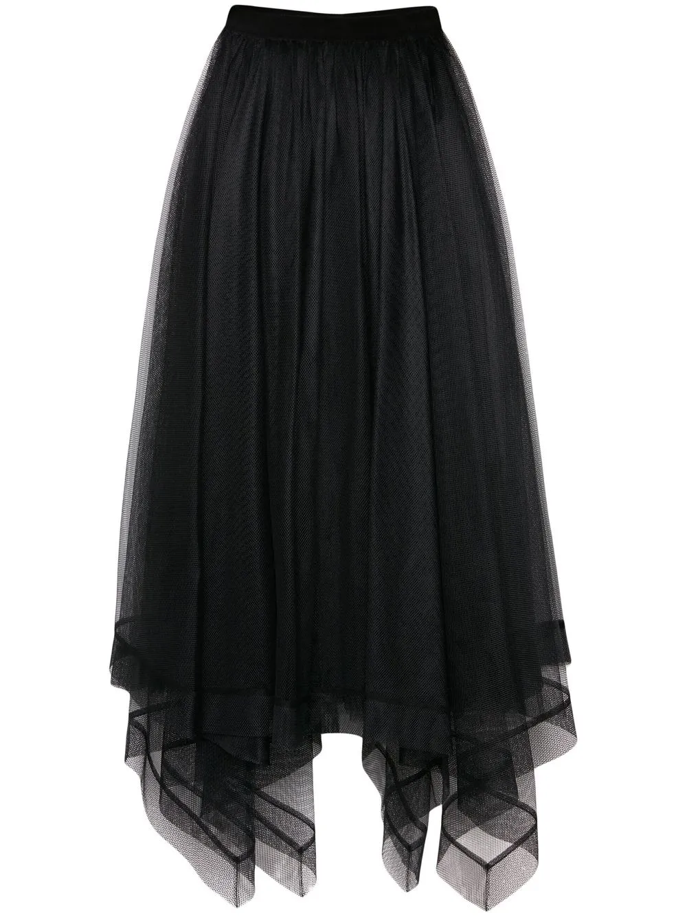 asymmetric-design tiered-skirt