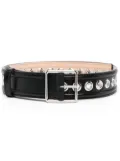 Alexander McQueen eyelet-detail leather belt - Black