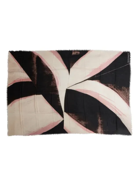 Alexander McQueen Abstract Brushstroke cashmere scarf