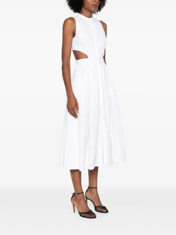 Alexander McQueen カットアウト付き ショートドレス ホワイト Alexander McQueen カットアウト付き ショートドレス ホワイト