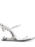 GCDS metallic 105mm heeled sandals - Silver